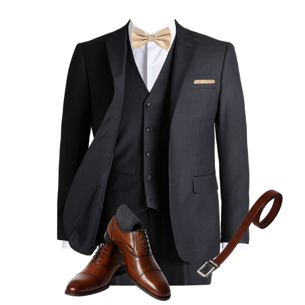 Bundle "Bow tie Charcoal Grey Suit" - The Modern Groom