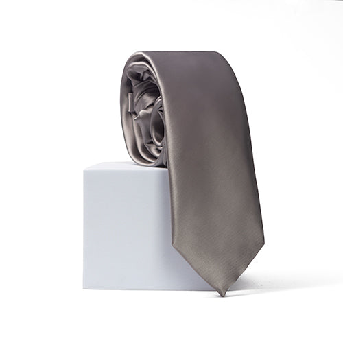 metallic grey tie