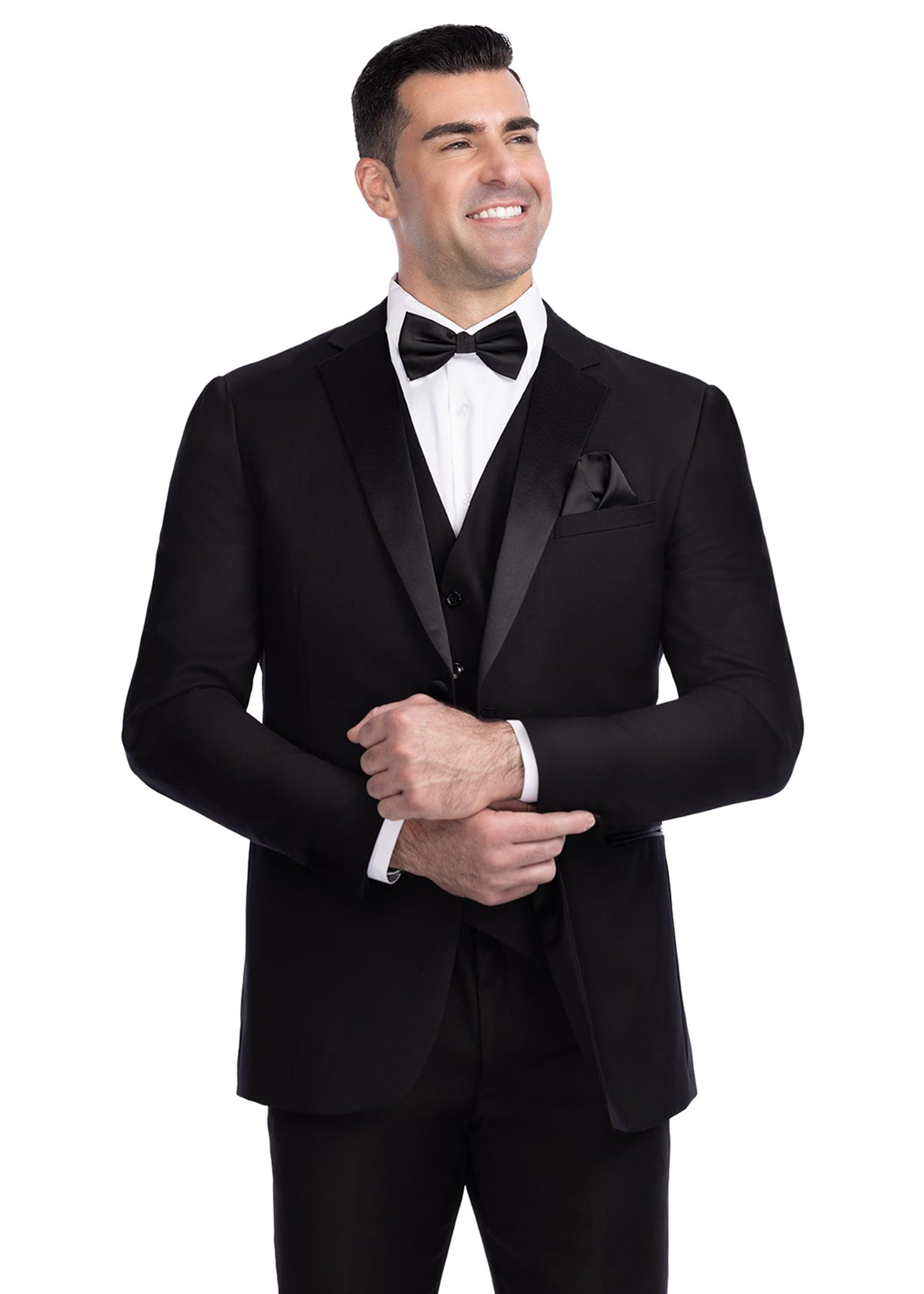 Pocket Square Black Tux With White Vest Mens Ties Pocket Square