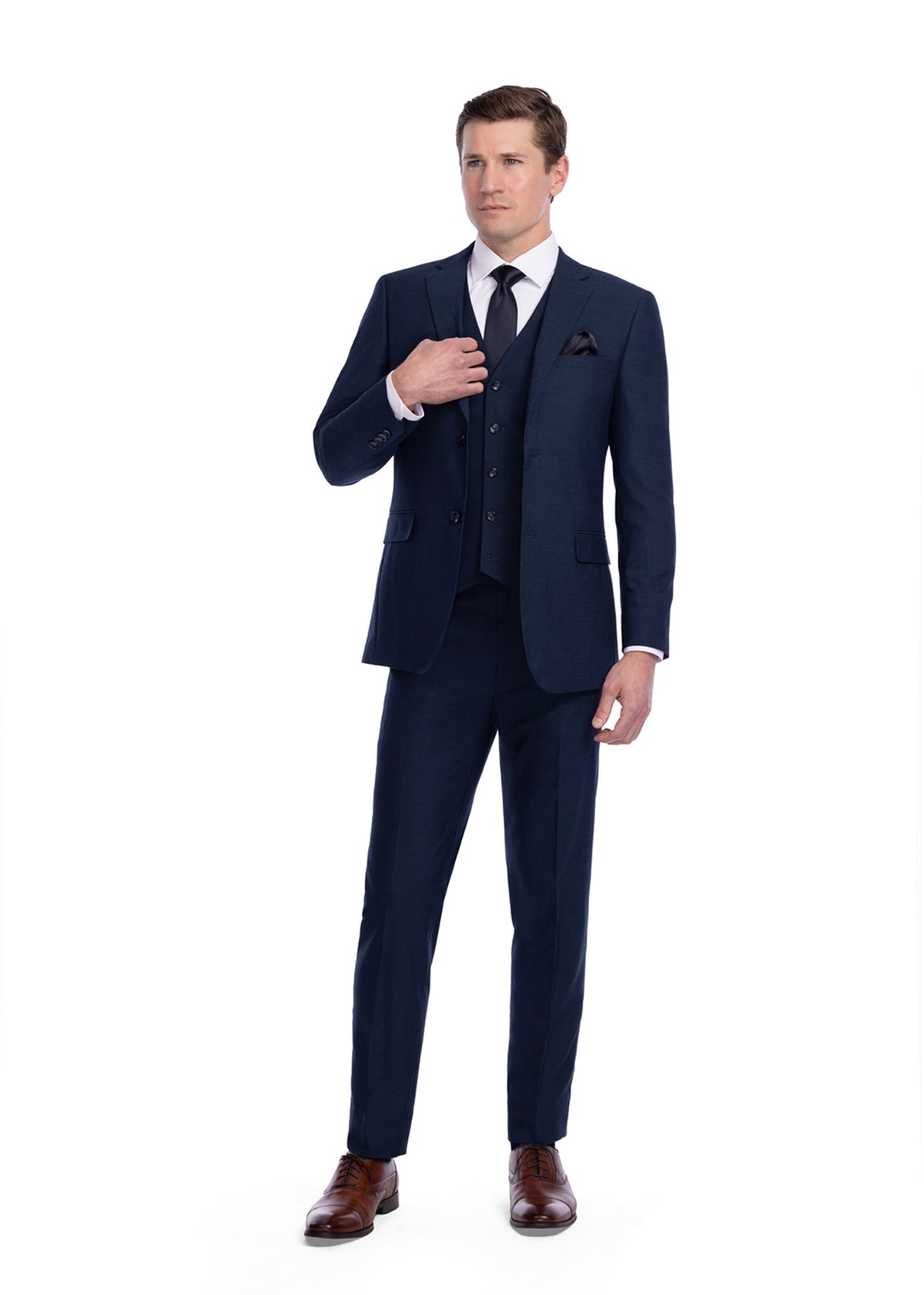 Heathered Navy Blue Suit