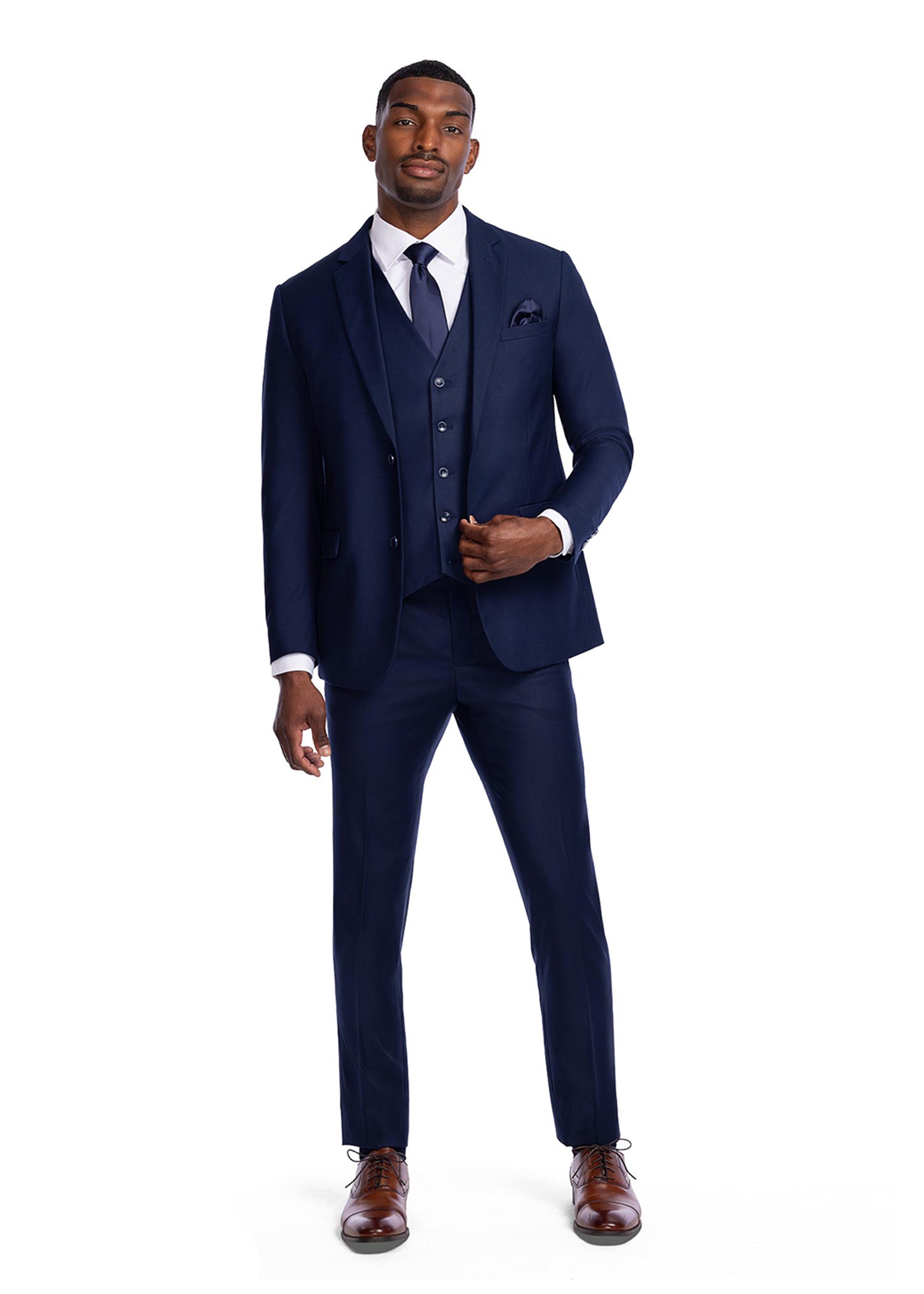 Slim Fit Navy Wedding Suits For Groom Navy Blue New Groom Wedding