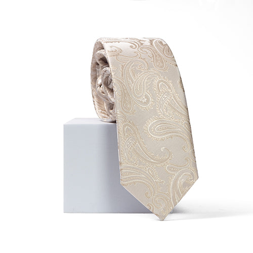 Champagne Paisley Neck Tie