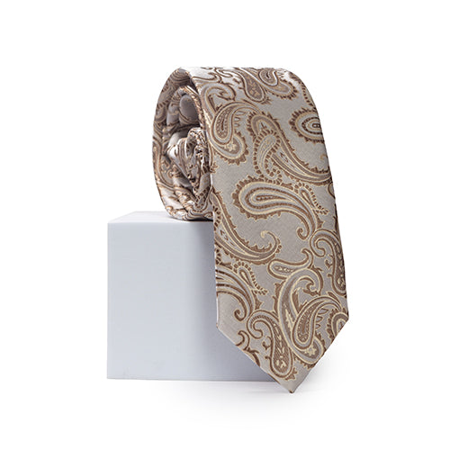 Gold Paisley Neck Tie