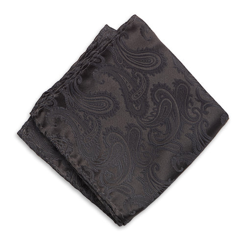 Charcoal Grey Paisley Neck Tie