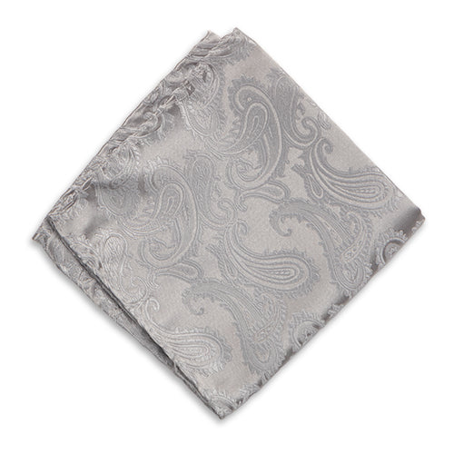 Silver Paisley Neck Tie