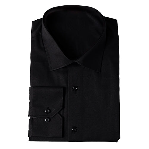 Black Spread Collar Dress Shirt