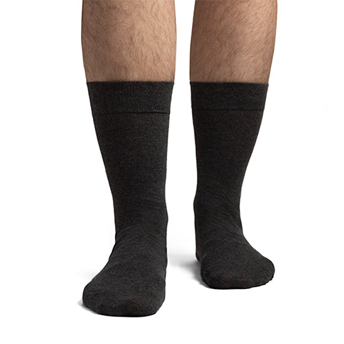 Solid Charcoal Grey Dress Socks