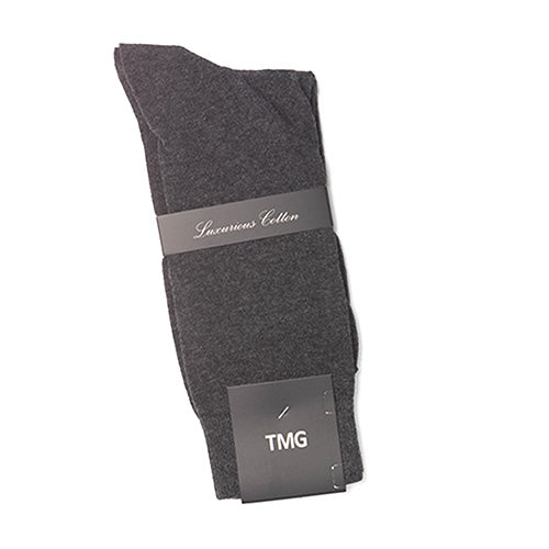 Solid Charcoal Grey Dress Socks