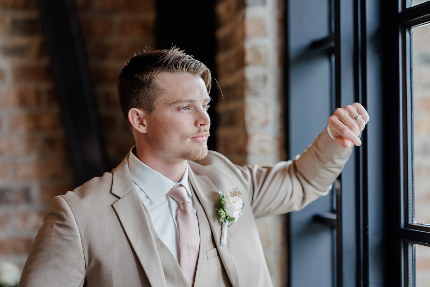 A man with a Modern Groom suit